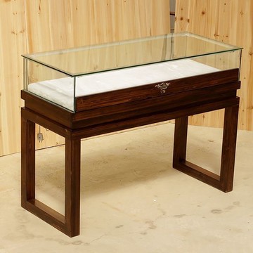 公司貨 附發票 實木展示櫃 中式復古實木展示櫃珠寶玻璃櫃臺翡翠博物館文玩玉器飾品首飾展櫃 全網最低價 快速出貨