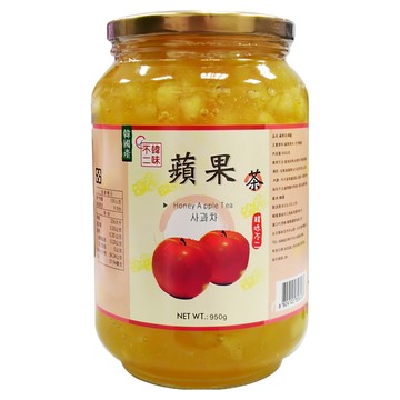 韓味不二 蘋果茶果醬 韓國無添加防腐劑  950g  1罐