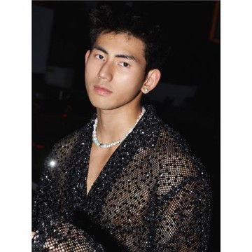 lil monster【原創】美式小眾設計亮閃閃銀色亮片鏤空長袖襯衫男