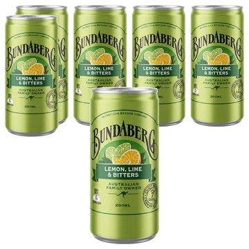 BUNDABERG 賓德寶 青青檸檬 氣泡飲  200ml  6罐
