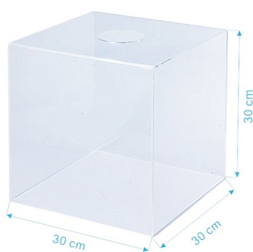 Life 徠福 NO.1191 壓克力透明摸彩箱 中 30x30x30cm 厚4mm