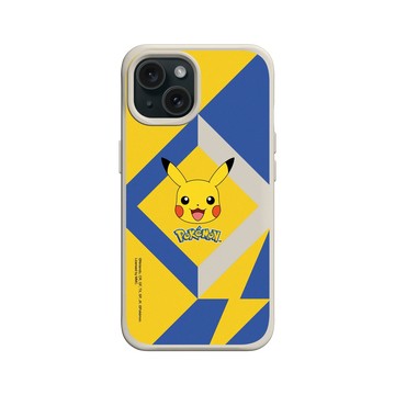 iPhone 15 SolidX 貝殼灰 - 寶可夢 Pokemon - 幾何閃電
