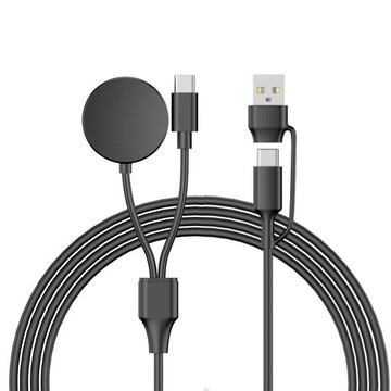 48h出貨丶新品適用於二合一手錶無線充，手機充電線數據線，多種接口可