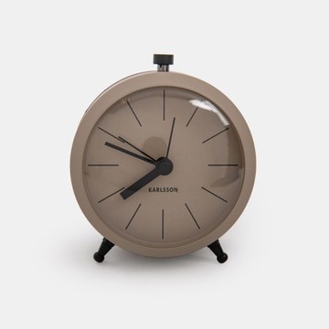 KARLSSON簡約刻度鬧鐘9cm 暖灰