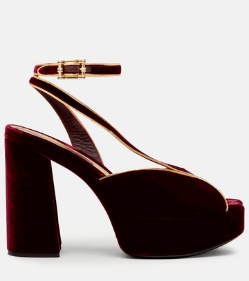 Etro 120 velvet platform sandals