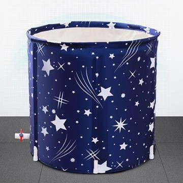 廠家直供浴桶批發支架浴桶家用折疊藍色星空折疊浴桶泡澡桶