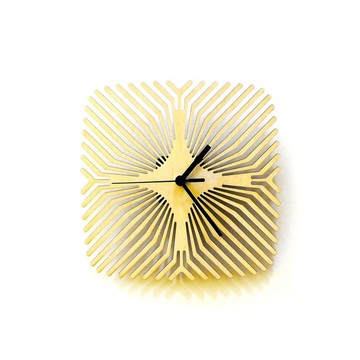 Spider - 獨特的現代木製掛鐘帶有虛擬 3D 圖案