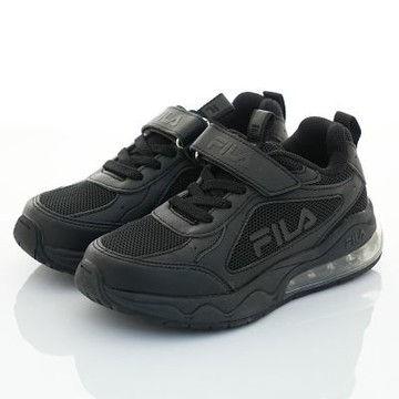 FILA頂級運動童鞋-私校必選避震全氣墊運動款807Z-000黑(中大童段)19-24cm(新品)櫻桃家