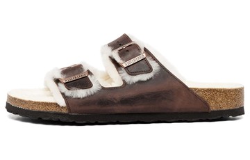 BIRKENSTOCK ARIZONA SHEARLING OILED LEATHER HABANA