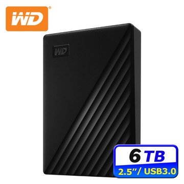 WD My Passport 6TB 2.5吋行動硬碟-黑(WDBR9S0060BBK-WESN)