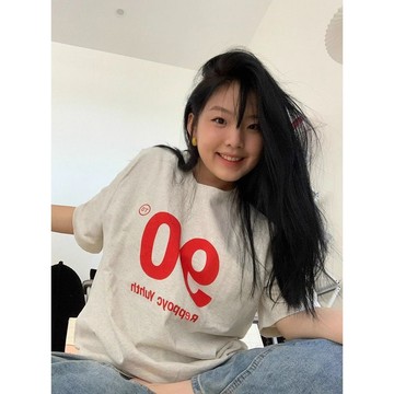 【火爆熱銷】台灣出貨 純棉短袖T恤女夏季寬鬆大碼印花上衣oversize寬鬆大碼T恤 復古印花上衣
