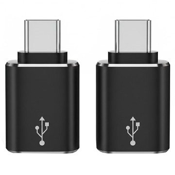 Home Planet USB 3.0 Type-A 轉 Type-C OTG 轉接頭  黑色  2個