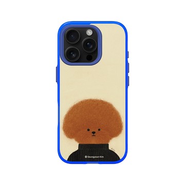 iPhone 16 Pro Clear 激光藍 - Seungyoun Kim - 黑衣小狗 Pingu Kim