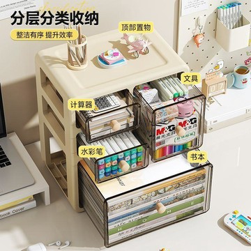 🌟臺灣出貨🌟桌面收納盒醫藥箱多層大容量抽屜式防塵藥品雜物化妝品收納置物架 書桌收納架 桌上置物架 桌面置物架