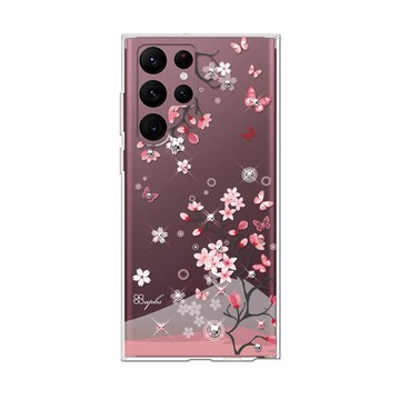 APBS Samsung S26/S25/S24/S23系列 防震雙料水晶彩鑽手機殼-日本櫻