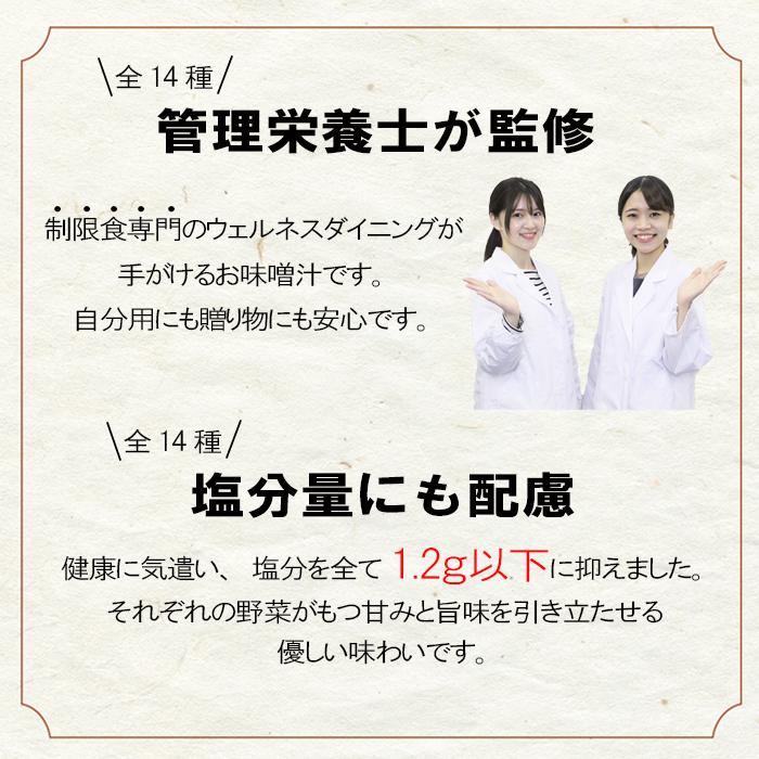 お歳暮 御歳暮 管理栄養士 監修 野菜を楽しむおみおつけ 14食 インスタント 味噌汁 即席 フリーズドライ みそ汁 塩分控えめ ギフト 送料無料