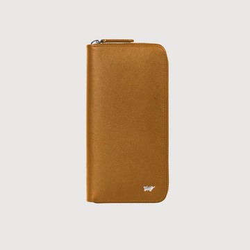 【免費升級送禮包裝】亞當 8卡拉鍊長夾-淺棕/BF504-601-CS