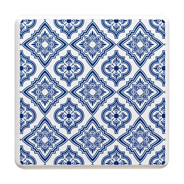 10*10*0.9_方形_花磚系列杯墊_藍花瓷  1入