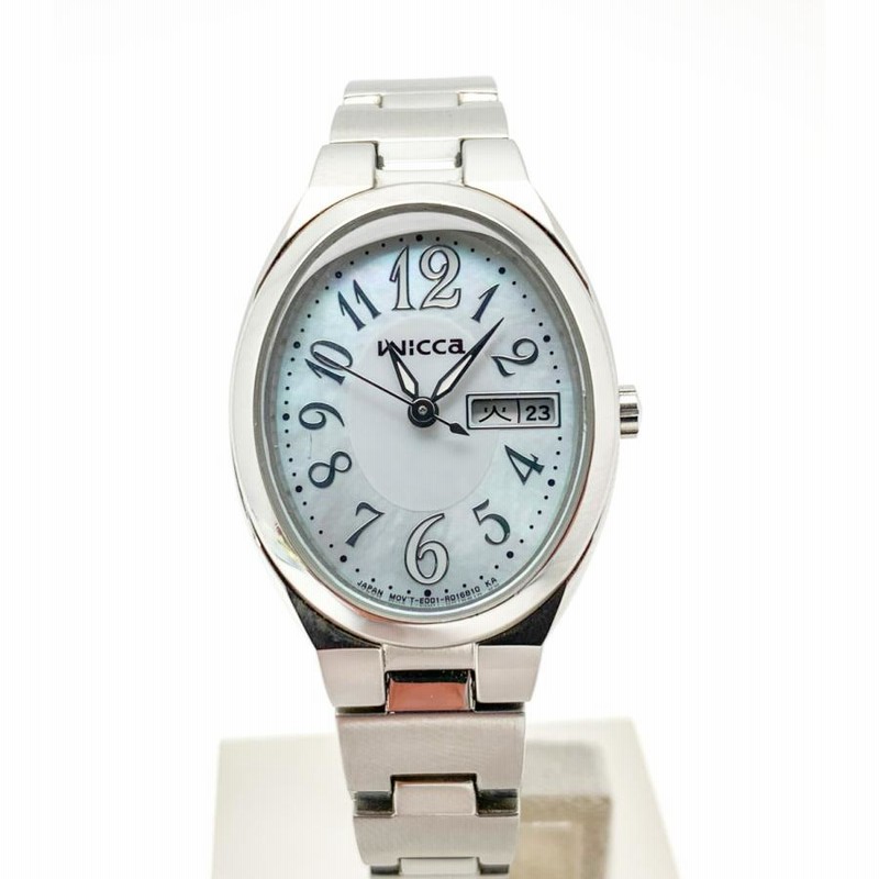 極美品　CITIZEN　シチズン　ウィッカ　ブルー シェル 文字盤　ソーラー 楽天市場】シチズン ウィッカ（文字盤カラーブルー）（腕時計