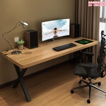 北歐實木電腦桌台式簡約家用臥室書房書桌原木辦公桌子角落電競桌 arsz