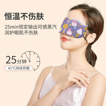 【✨優品特賣】暖暖日記卡通女孩蒸汽眼罩髮熱敷舒緩眼疲勞眼部護理遮光10片袋裝