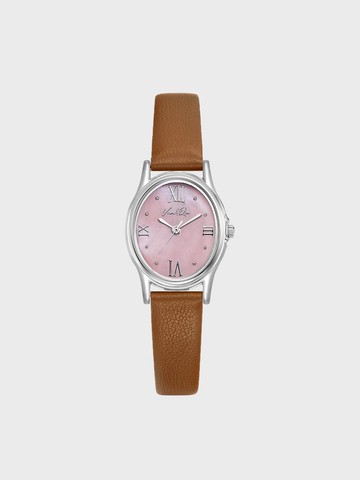 Gem Silver/Rose (Brown leather)