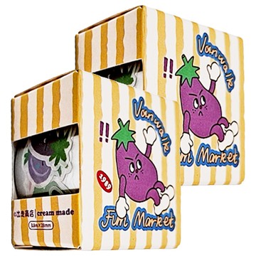 Vanwalk 出走 可愛卡通貼紙、K484、10g、果蔬(黃)-1捲  2入