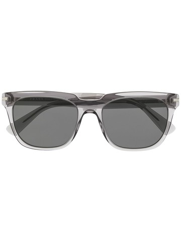 Prada Eyewear - tinted wayfarer sunglasses - men - PVC - 56 - Grey