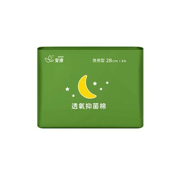 愛康透氧抑菌棉夜用型28cm8片