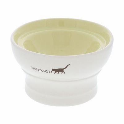 necoco 脚付き陶器食器 ドライフード向き 〔ペット用品〕
