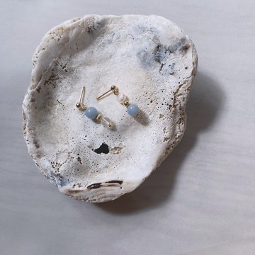 14K包金天然石耳環_ Caroline 14KGF earrings