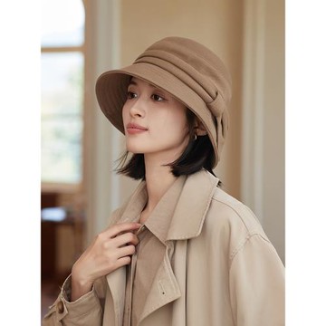 漁夫帽女秋冬季日系百搭盆帽女士帽子韓版英倫春秋女帽冬時尚禮帽