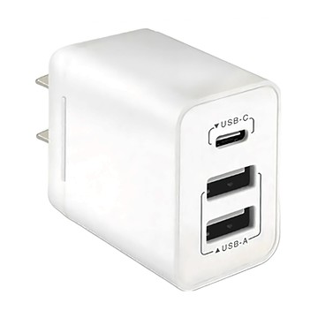 Dr.AV 三孔 3.1A USB充電器 Type C & USB A 智能分流 1個 iPad iPhone Android  iPad  iPhone  Android