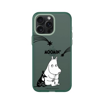 iPhone 15 Pro Max Clear 憂墨綠 - Moomin - 陪你去看流星雨