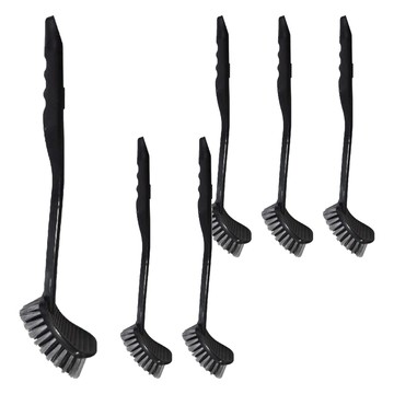 生活King 小閨祕 大肚彎刷 X0997 - 彎曲刷頭 舒適握柄 浴室清潔必備  黑色  6個