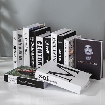 假書 擺件北歐風格仿真書客廳家居裝飾品拍照道具創意擺設【備貨迎好年】