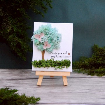 乾燥花迷你小畫廊-青青校樹 生日禮物 聖誕禮物