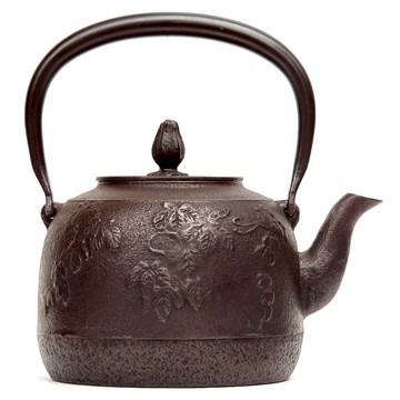 稀少 工房和秋 金野和秋作 南部和秋 南部鉄瓶 南部鉄器 茶道具 鉄瓶 金属工芸 鉄瓶】工房和秋 金野和司作 平丸アラレ（中）1.4L（H) 鉄瓶・瓶