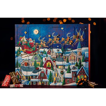 美國經典品牌 BC 聖誕倒數盒 - 雪橇聖誕老人音樂盒