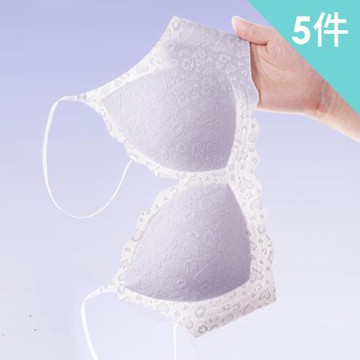 【enac 依奈川】5件組 ☆ 好氣色波浪邊無鋼圈內衣/性感內衣/女內著/無痕內衣(隨機)