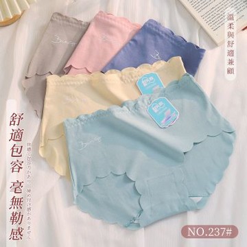 吉妮儂來 12 件組花邊剪裁無痕中腰棉褲 237 隨機取色/尺寸FREE