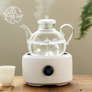 辰藝耐高溫玻璃煮茶壺電陶爐錘紋燒水壺日式家用煮茶器花茶壺茶具