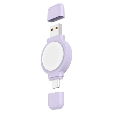 PhotoFast 銀箭資訊 SPIN Charge 手錶磁吸無線疾速雙頭充  紫色  1個
