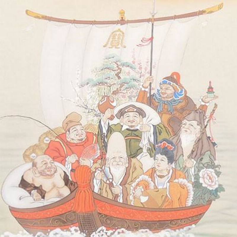 アウトレット 価格ホビー・楽器・アート - 水彩画 「七福神之画