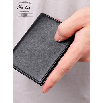 軟面羊皮錢包短款迷你小男士超薄時尚便攜真皮青年錢夾軟駕駛證夾