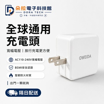 Oweida PD快充頭 Type C充電頭 Usb豆腐頭 氮化鎵GaN 45W雙孔插頭 適用 iPhone 17 16