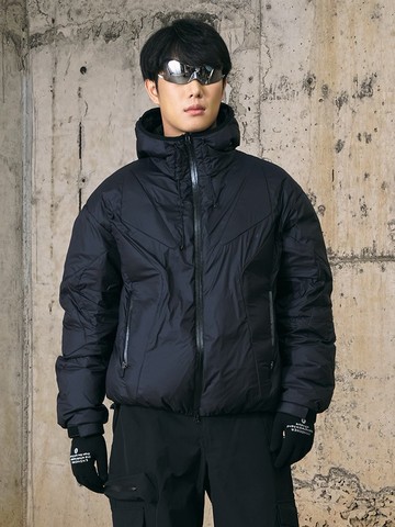 ENshadower隱蔽者石墨烯蓄熱海綿甲片異形結構加厚保暖連帽羽絨服