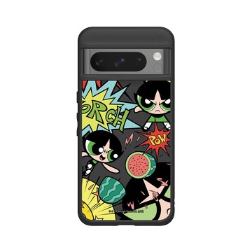 Pixel 8 Pro SolidSuit 黑 - The Powerpuff Girls 飛天小女警 - 毛毛