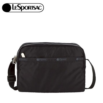 Lesportsac Daniella Crossbody 輕便拉鍊斜背包 送禮-永恆黑