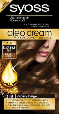 【 ヘアカラー・白髪用 】syoss oleo cream 髮色 3B 光澤米色【36組】 日本必買 | 日本樂天熱銷